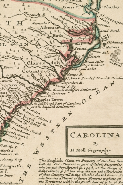 1732 Map of Carolina - a Poetose Notebook / Journal / Diary (50 Pages/25 Sheets)
