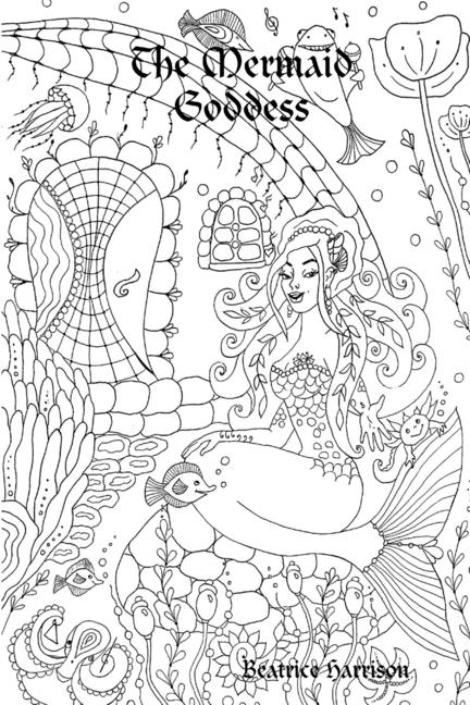  "The Mermaid Goddess: " Giant Super Jumbo Mega Coloring Book Features 100 Color Calm Pages of Exotic Mermaids, Goddess, Fairies, and More fo