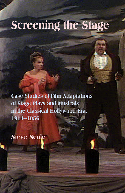 Screening the Stage: Case Studies of Film Adaptations of Stage Plays and Musicals in the Classical H