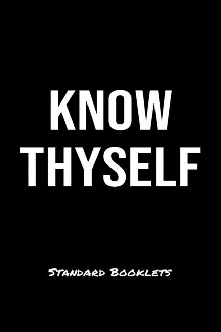  Know Thyself Standard Booklets: A softcover fitness tracker to record five exercises for five days worth of workouts.