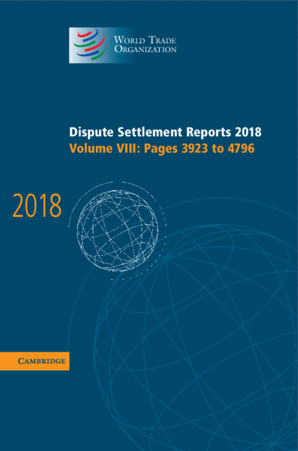  Dispute Settlement Reports 2018: Volume 8, Pages 3923 and 4796