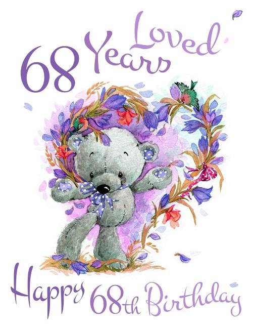 Happy 68th Birthday: Large Print Address Book for Seniors Celebrating Their Birthday. Forget the Bir