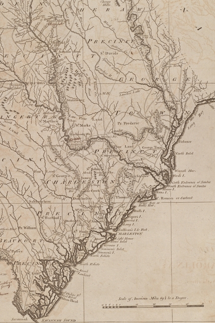 1800 Map of South Carolina - a Poetose Notebook / Journal / Diary (50 Pages/25 Sheets)