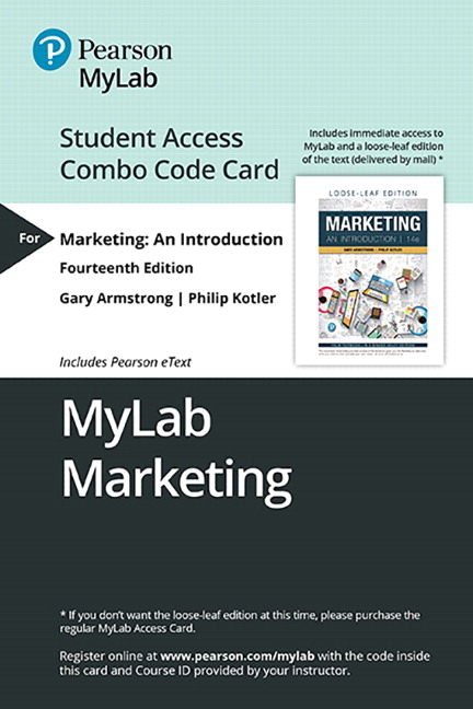  Mylab Marketing with Pearson Etext -- Combo Access Card -- For Marketing: An Introduction [With Access Code]